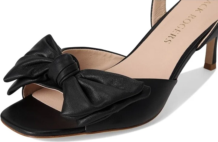 Jack Rogers Eloise Bow Slingback Women's Sandals Black : 5 M, Leather - Image 7