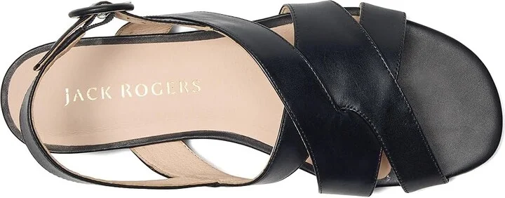 Jack Rogers Erin Sandal Women's Sandals Black : 7.5 M, Leather - Image 2