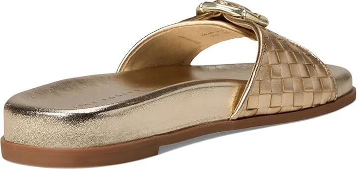Jack Rogers Essex Slide - Embossed Metallic Leather Women's Sandals Jacks Platinum : 11 M - Image 4