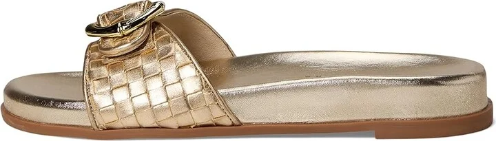 Jack Rogers Essex Slide - Embossed Metallic Leather Women's Sandals Jacks Platinum : 11 M - Image 6