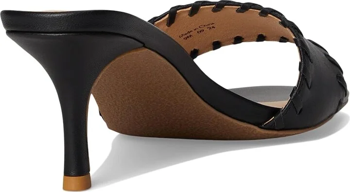 Jack Rogers Flora Kitten Heel - Nappa Women's Wedge Shoes Black : 6 M, Leather/Rubber - Image 4