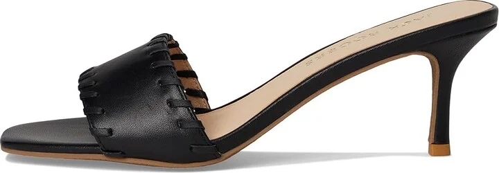 Jack Rogers Flora Kitten Heel - Nappa Women's Wedge Shoes Black : 6 M, Leather/Rubber - Image 6