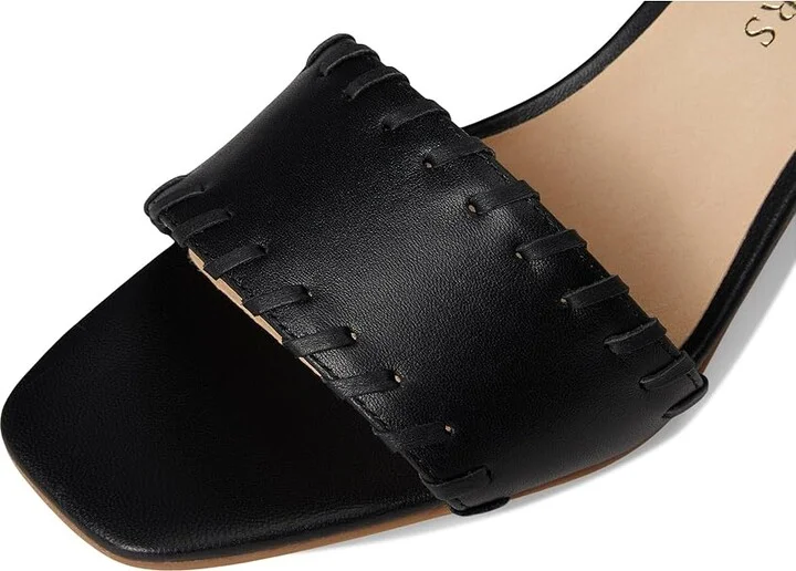 Jack Rogers Flora Kitten Heel - Nappa Women's Wedge Shoes Black : 6 M, Leather/Rubber - Image 7