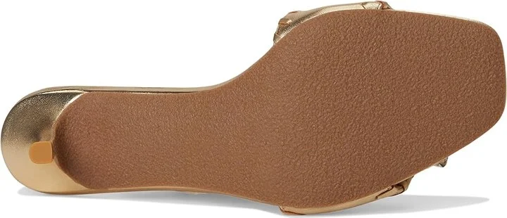 Jack Rogers Flora Kitten Heel - Nappa Women's Wedge Shoes Gold : 6 M, Leather/Rubber - Image 3