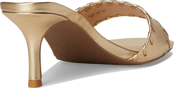 Jack Rogers Flora Kitten Heel - Nappa Women's Wedge Shoes Gold : 6 M, Leather/Rubber - Image 4