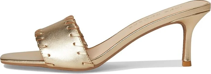 Jack Rogers Flora Kitten Heel - Nappa Women's Wedge Shoes Gold : 6 M, Leather/Rubber - Image 6