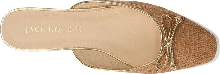 Jack Rogers Ginny Flat Mule Women's Sandals Desert Sand : 9 M, Leather - Image 2