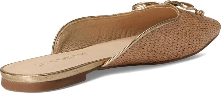 Jack Rogers Ginny Flat Mule Women's Sandals Desert Sand : 9 M, Leather - Image 4