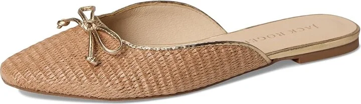 Jack Rogers Ginny Flat Mule Women's Sandals Desert Sand : 9 M, Leather - Image 5
