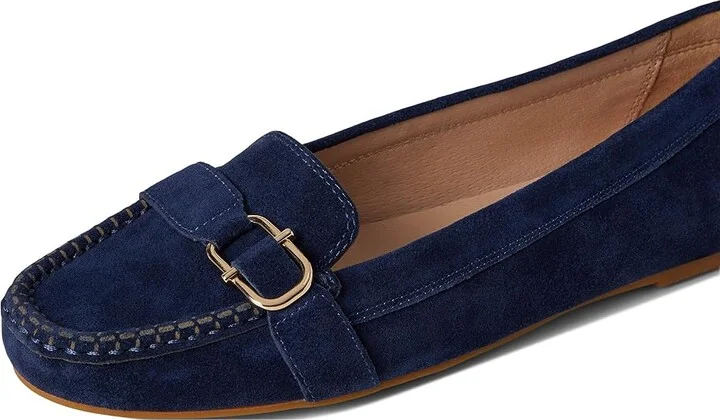 Jack Rogers Hanover Hardware Moccassin - Suede Women's Flat Shoes Midnight : 9.5 M, Leather/Rubber/Suede - Image 7