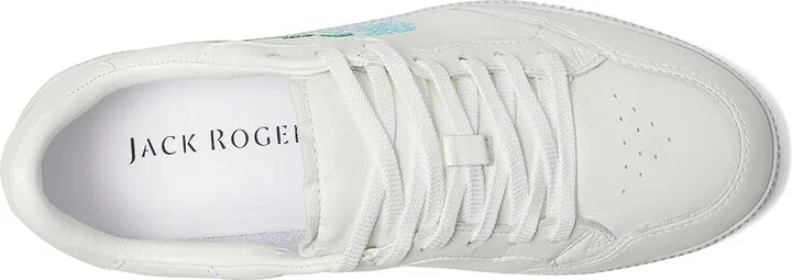 Jack Rogers Hydrangea Sneakers Women's Shoes Ivory : 6.5 M, Leather - Image 2