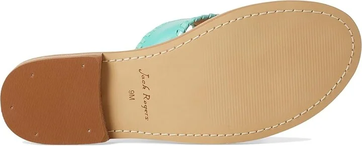Jack Rogers Jacks Flat Sandal - Nappa/Patent Women's Wedge Shoes Aquatic/ Aquatic Pat : 9.5 M, Leather - Image 3