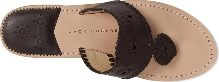 Jack Rogers Jacks Flat Sandal - Nappa Women's Sandals Hot Fudge : 11 M, Leather - Image 2