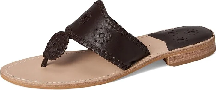 Jack Rogers Jacks Flat Sandal - Nappa Women's Sandals Hot Fudge : 11 M, Leather - Image 5