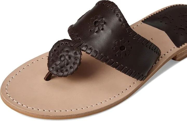 Jack Rogers Jacks Flat Sandal - Nappa Women's Sandals Hot Fudge : 11 M, Leather - Image 7