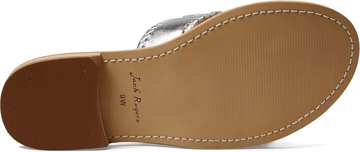 Jack Rogers Jacks Flat Sandal Wide Women's Shoes Black/Black : 9 M, Leather - Image 11