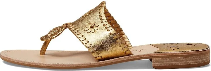 Jack Rogers Jacks Flat Sandal Women's Sandals Silver/Silver : 7 M, Leather - Image 11