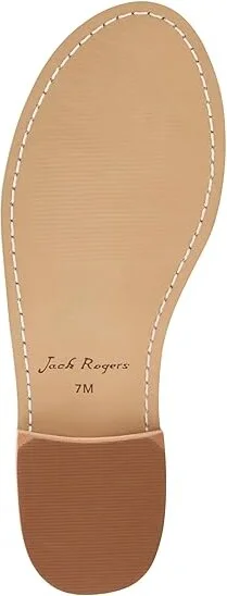 Jack Rogers Jacks Flat Sandals - Leather Women's Sandals Apricot : 7 M - Image 3