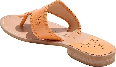 Jack Rogers Jacks Flat Sandals - Leather Women's Sandals Apricot : 7 M - Image 4