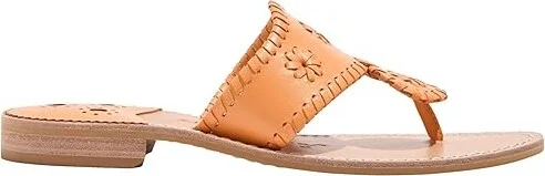 Jack Rogers Jacks Flat Sandals - Leather Women's Sandals Apricot : 7 M - Image 5