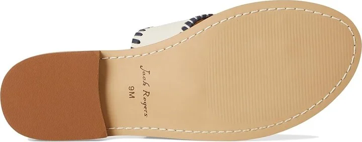 Jack Rogers Jacks Hydrangea Women's Sandals Ivory : 6.5 M, Leather/Rubber - Image 3