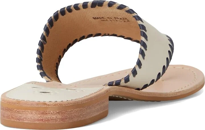 Jack Rogers Jacks Hydrangea Women's Sandals Ivory : 6.5 M, Leather/Rubber - Image 4