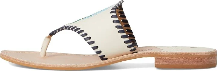 Jack Rogers Jacks Hydrangea Women's Sandals Ivory : 6.5 M, Leather/Rubber - Image 6