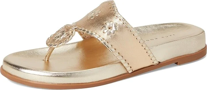 Jack Rogers Jacks Sport Sandal - Metallic Nappa Women's Dress Sandals Jacks Platinum : 5.5 M, Leather - Image 5