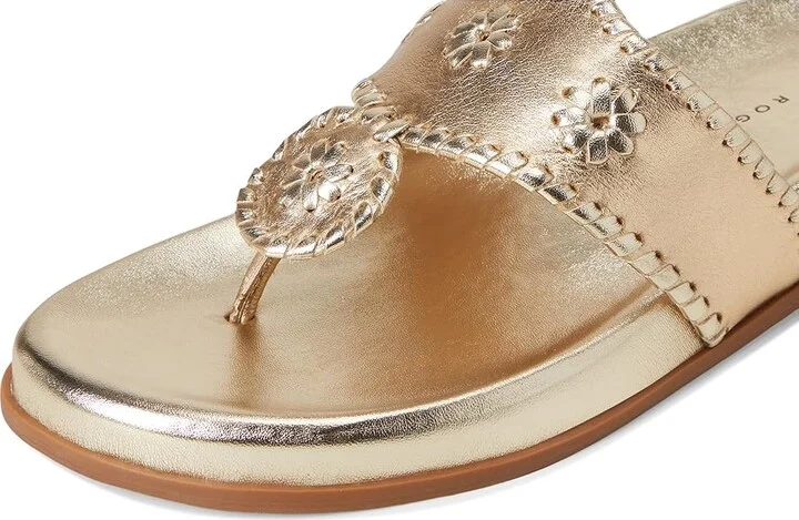 Jack Rogers Jacks Sport Sandal - Metallic Nappa Women's Dress Sandals Jacks Platinum : 5.5 M, Leather - Image 7