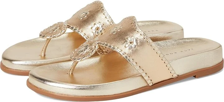 Jack Rogers Jacks Sport Sandal - Metallic Nappa Women's Dress Sandals Jacks Platinum : 5.5 M, Leather