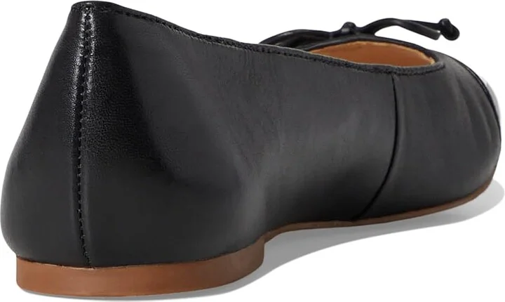 Jack Rogers Kenlyn Cap Toe Ballet - Leather/Patent Women's Flat Shoes Black/Black Pat : 6.5 M - Image 4