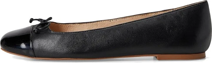 Jack Rogers Kenlyn Cap Toe Ballet - Leather/Patent Women's Flat Shoes Black/Black Pat : 6.5 M - Image 6