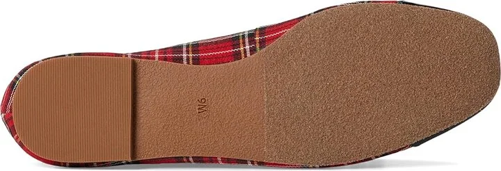 Jack Rogers Kenlyn Cap Toe Ballet - Plaid/Patent Women's Flat Shoes Red Plaid/Black : 8 M, Leather - Image 3