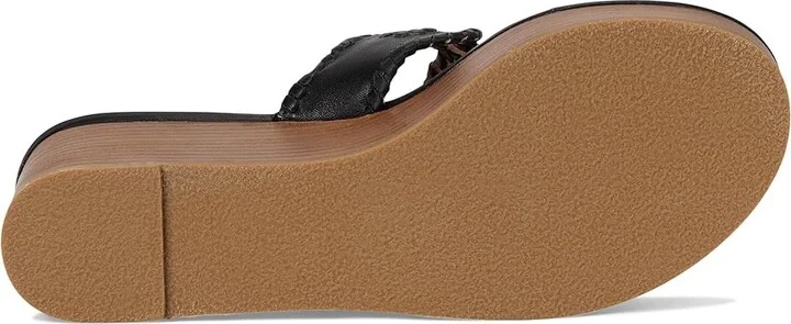 Jack Rogers Kimberly Mid Women's Wedge Shoes Black : 9.5 M, Leather - Image 3