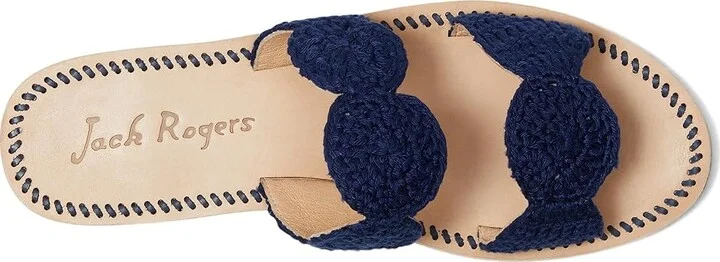 Jack Rogers Laurin Crochet Sandal - Crochet Women's Wedge Shoes Midnight : 9 M, Leather - Image 2