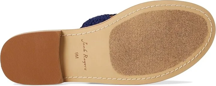 Jack Rogers Laurin Crochet Sandal - Crochet Women's Wedge Shoes Midnight : 9 M, Leather - Image 3