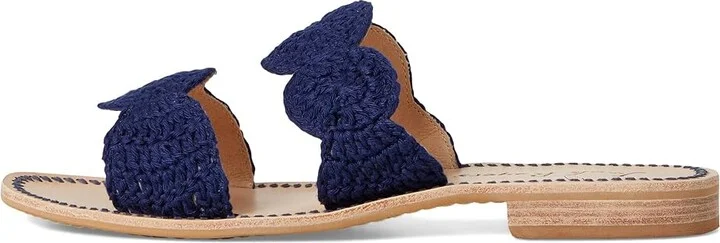 Jack Rogers Laurin Crochet Sandal - Crochet Women's Wedge Shoes Midnight : 9 M, Leather - Image 6