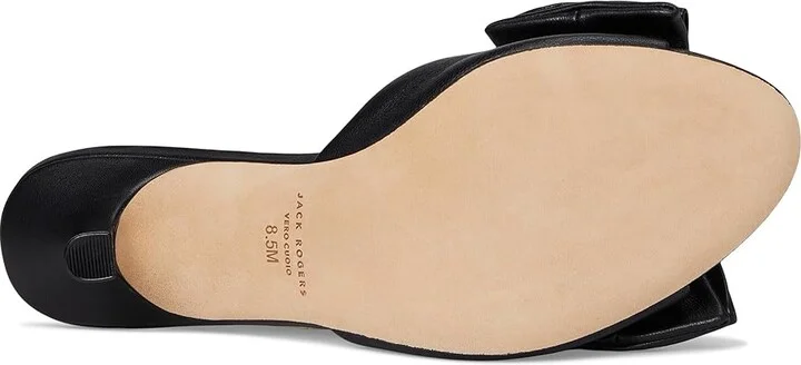 Jack Rogers Lola Bow Sandal - Nappa Women's Dress Sandals Black : 11 M, Leather - Image 3
