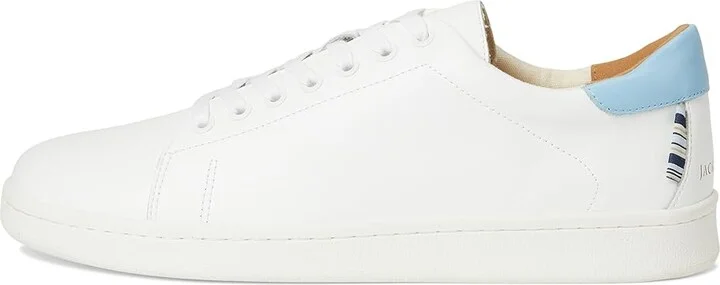 Jack Rogers Marina Sneakers Women's Shoes White/Aqua Sky : 5.5 M, Leather - Image 6