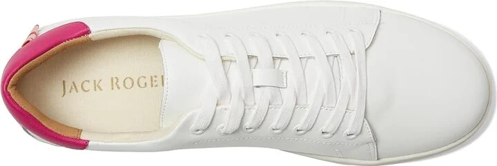 Jack Rogers Marina Sneakers Women's Shoes White/Aqua Sky : 5.5 M, Leather - Image 8