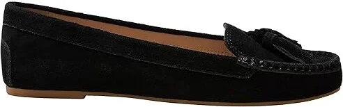 Jack Rogers Melnick Tassel Moc - Suede Women's Flat Shoes Black : 8 M, Leather/Rubber/Suede - Image 5