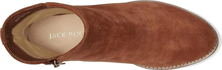 Jack Rogers Newbury Bootie - Suede Women's Boots Sequoia : 8 M, Leather/Rubber/Suede - Image 2