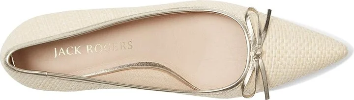 Jack Rogers Pammi Pump Women's Sandals Natural/Jacks Platinum : 8 M, Leather - Image 2