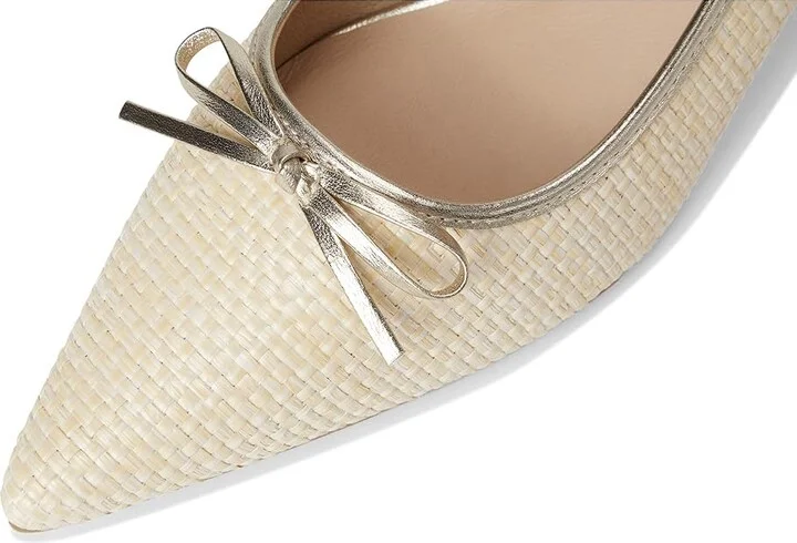 Jack Rogers Pammi Pump Women's Sandals Natural/Jacks Platinum : 8 M, Leather - Image 7
