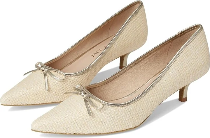 Jack Rogers Pammi Pump Women's Sandals Natural/Jacks Platinum : 8 M, Leather