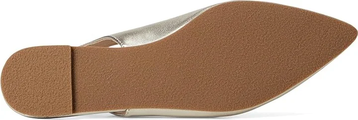 Jack Rogers Pennie Slingback Ballet - Leather Women's Flat Shoes Platinum : 6.5 M, Leather/Rubber - Image 3
