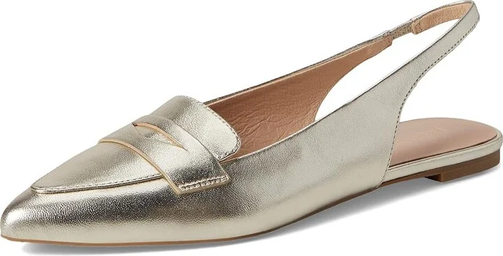 Jack Rogers Pennie Slingback Ballet - Leather Women's Flat Shoes Platinum : 6.5 M, Leather/Rubber - Image 5