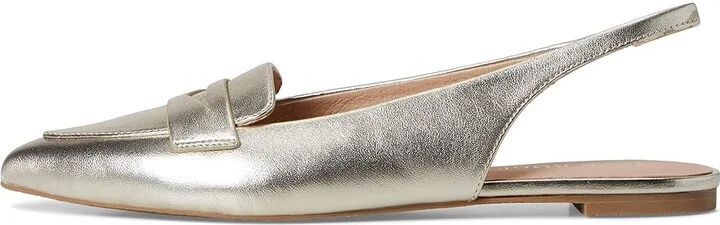 Jack Rogers Pennie Slingback Ballet - Leather Women's Flat Shoes Platinum : 6.5 M, Leather/Rubber - Image 6