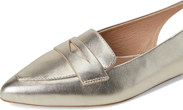 Jack Rogers Pennie Slingback Ballet - Leather Women's Flat Shoes Platinum : 6.5 M, Leather/Rubber - Image 7
