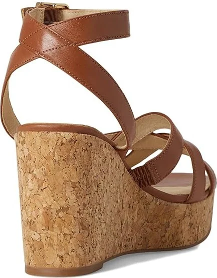 Jack Rogers Pippa Wedge Women's Wedge Shoes Cognac : 11 M, Leather/Rubber - Image 4